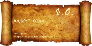 Vajó Olga névjegykártya